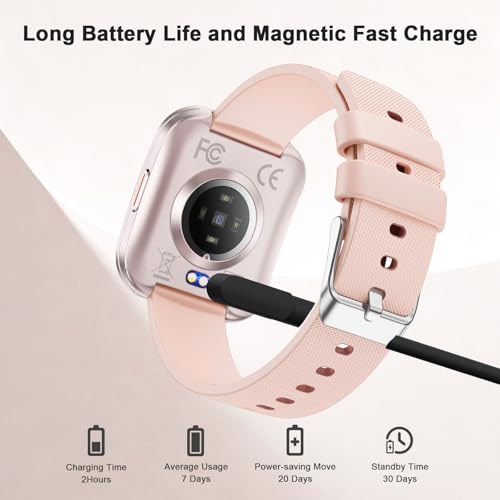 Image of MFVLP Smart Watch for Men Women, Bluetooth Calls, AI Dial, AI Q&A, 1.85 inch HD AMOLED Curved Display Fitness Watch with Blood Pressure Sleep Heart Rate Monitor