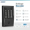 Schlage Encode Smart Wi-Fi Deadbolt Lock with Touchscreen Keypad, Keyless Front Door Entry, App Control, Alexa, Google Home and Airbnb Compatible, Matte Black, BE489WB CEN 622