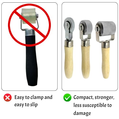 Bittwee Ferramenta de instalação de metal com rolo de amortecimento de som para carro, 3 peças, roda