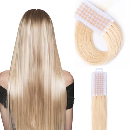 prosa v light hair extensions, 100% real human hair for v light hair extensions machine, 30g/pack, Bleach Blonde, 613, 22 inch.