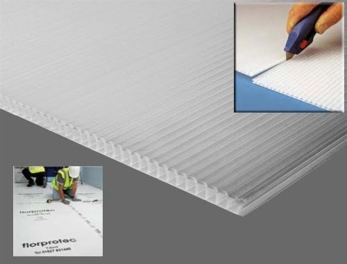 10 x Correx Black Corrugated Plastic Floor Protector Protection Sheets Board 1.2m x 2.5m