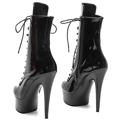 Image of WUXIN H&P 6 in Pole Dance Boot Shoes For Women,Exotic Stiletto Shoes Platform,Stiletto Platform Pole Dancing Ankle Boots Heels