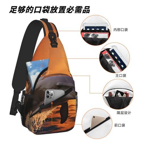 Mochila Sling Urbana para Hombre y Mujer Negra miniatura 6