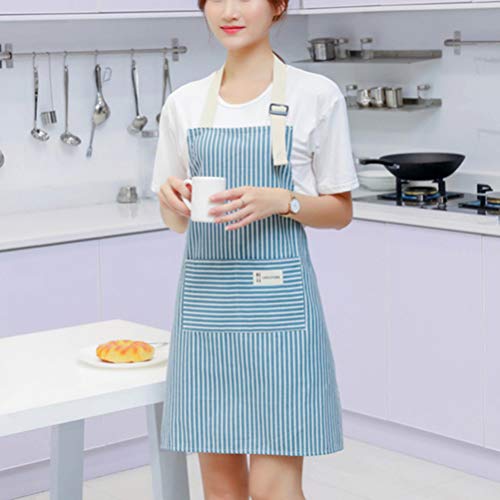 Avental TOPBATHY de algodão e linho, bolso para pendurar no pescoço, avental para pintura, roupa de