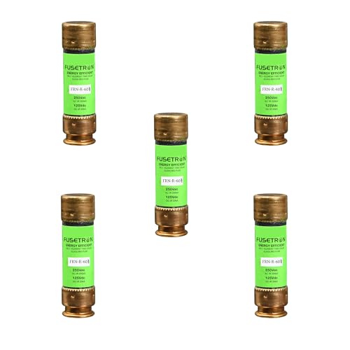 5-Pack New FRN-R-60 FRN-R-60A 250Vac Time Delay Fuse，FRN-R-60A Current Limiting Class RK5 Fuse