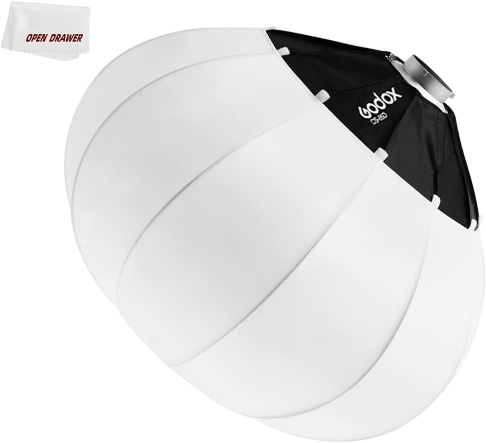 Godox CS-65D 26 Inch Lantern Softbox Soft Light with Bowens Mount Extends for Godox SL-60W VL150/VL200/VL300/SL150WII/SL200WII/UL150 LED Video Lights and Other Bowens Mount Light