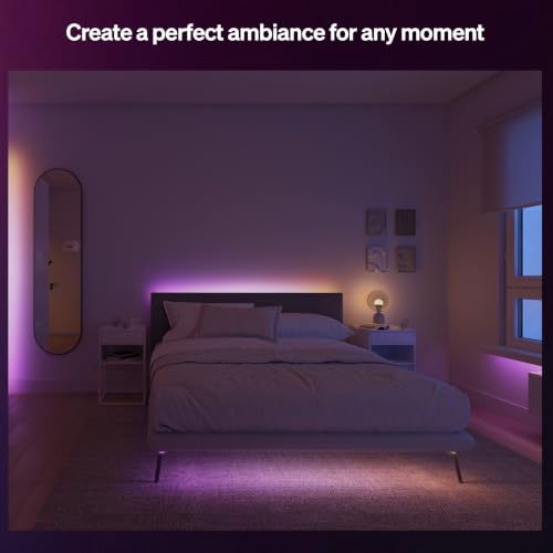 Philips Hue Essential 33-Foot LED Strip Light, RGBIC, Vibrant Color and Ambiance, Flexible Indoor Lighting, Easy Installation, App and Voice Command, Works with Alexa, Google Assistant, and Apple Home by Philips Hue - Used condition - Image 3