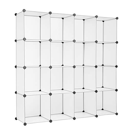 MITPATY Stylish Cube Storage 16-Cube Book Shelf Storage Shelves Closet Organizer Shelf Cubes Organizer Bookcase - Multipurpose Organizer for Bedroom Living Room Office