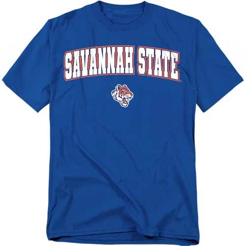 LOGOVISION Savannah State University Arch Logo Unisex Adult T Shirt, Royal, 4X-Large