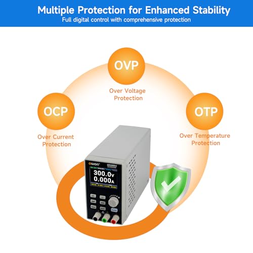 Image of OWON Lab Power Supply (0-300V 0-5A), Programmable Max 400w Constant Power Output with 0.05% high-Precision Voltage and Current Control and Output Enable /Disable Button SPE30054
