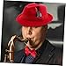 WRITWAA Men's Fashionable Hat Small Felt Fedora Warmth Retention Lightweight Cotton Felt Construction Suitable for Travel Everyday Red