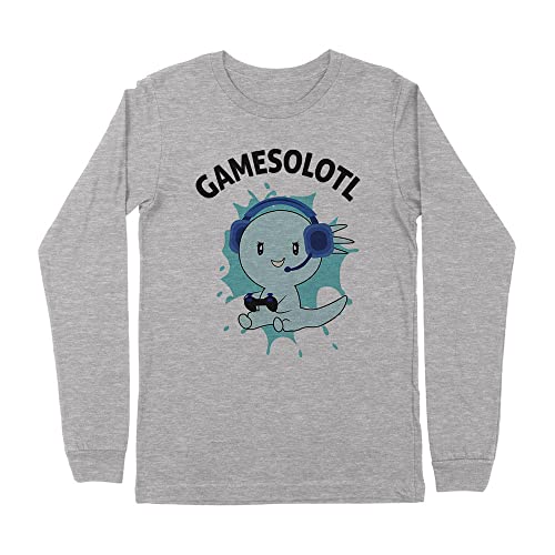 Gamesolotl Gamer Axolotl Kids Long Sleeve T-Shirt Youth