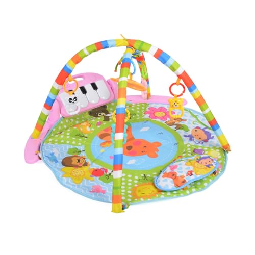 Tapis de jeu bébé avec arche Piano 696-R rose pour stimuler la motricité au sol - 4