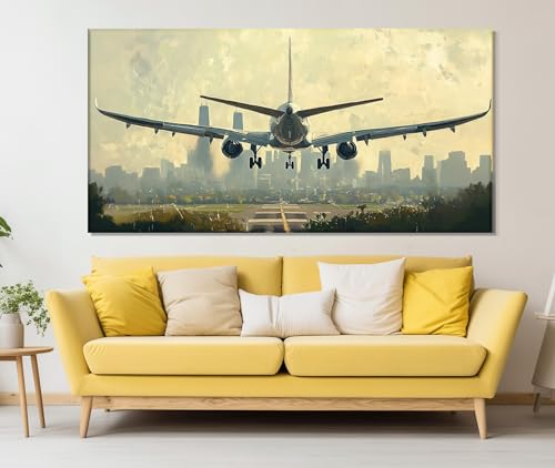 Tableau d'aviation abstrait pour salon décoration d'intérieur moderne en toile - 2