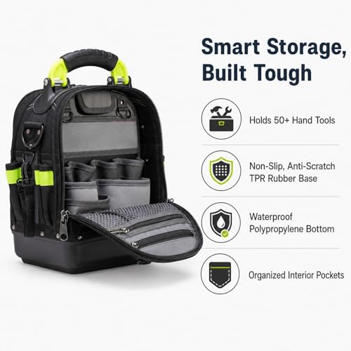 Sac à outils robuste avec poches de rangement pour sécuriser le matériel lourd