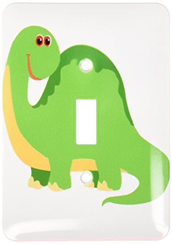 Interrupteur vert brontosaure unique cache prise dinosaure dessin animé
