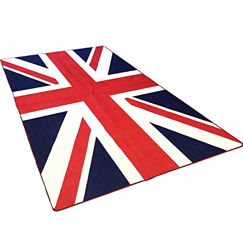 Traditional British Flag (UK Flag Union Jack) Style Carpet Traditional Oriental Area Rug 5ft x 7ft (Approx.)