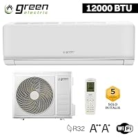 Green Electric Plus Monosplit Klimaanlage 12000 BTU WiFi, Ferngesteuert, Energieeffizienz A++/A+, 3,5 kW R32, Wandmontage, Niedrigverbrauch, mit App-Steuerung, Inverter, Wärmepumpe und Außeneinheit – Ansicht 2