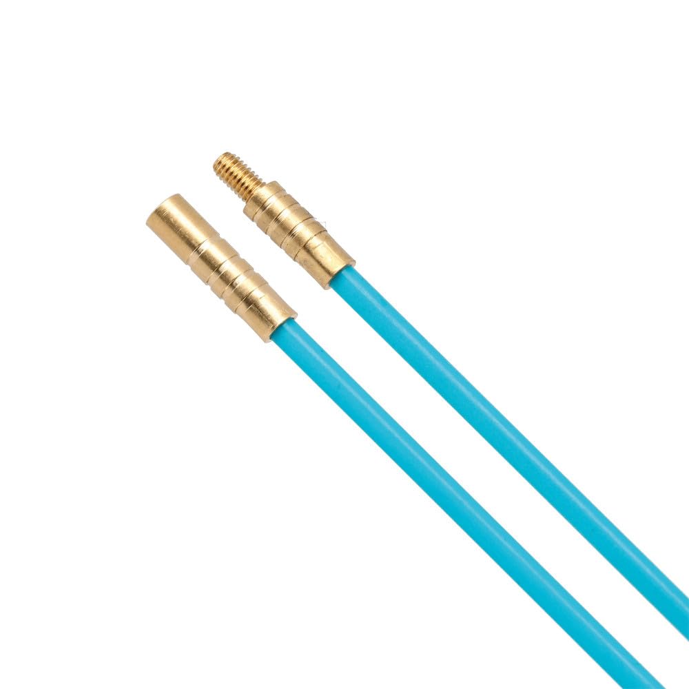 Lot 10 Baguettes tire fils longueur 1 mètre - Tire fil électriques Fibre de verre - Kit installation pour Cable avec accessoires