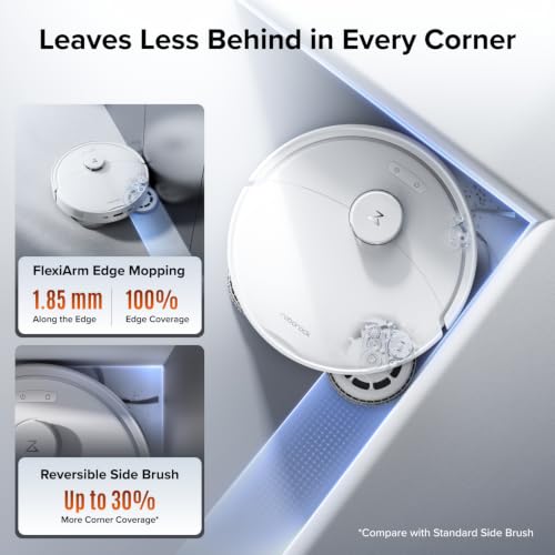 Image of roborock 2026 New Qrevo 2 Pro Robot Vacuum and Mop, 20,000Pa Suction | FlexiArm Edge Mopping, Zero-Tangle, High-Temperature Mop Self-Cleaning, Smart Obstacle Avoidance, Auto Mop Removal, White