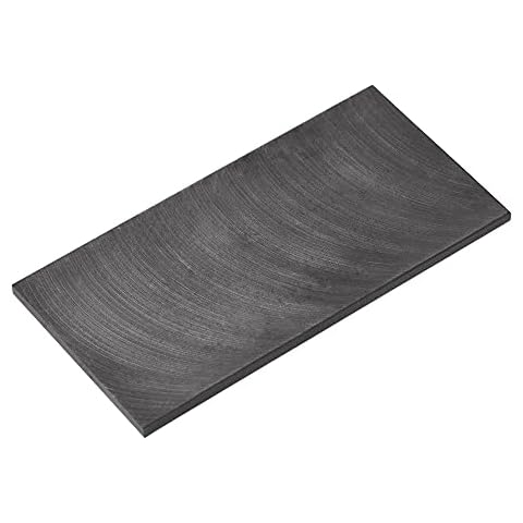 sourcing map 1Stk. Graphitplatte 100mmx50mmx3mm Graphit Rohblock für experimentelle Elektrode Elektrolyse Galvanisieren Schwarz Cover