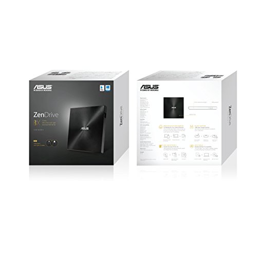 Image of ASUS ZenDrive Black 13mm External 8X DVD /Burner Drive + /-RW with M-Disc Support,Compatible with Both Mac & Windows and Nero BackItUp for Android Devices (USB 2.0 & Type-C Cables Included),(Pack of 8)