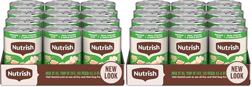 Image of Nutrish Premium Pate Wet Dog Food,Real Chicken & Apple Recipe Whole Health Blend,13 oz. Can,(Rachael Ray),(Pack of 24)