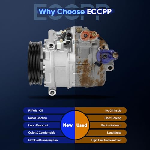Image of ECCPP AC Compressor for BMW 325i 325i 328i 330i 2006-2007 | for BMW M5 M6 5.0L 2006-2010 for BMW 528i Z4 3.0L for BMW M3 4.0L 2008-2013 Fast Cooling AC Compressor with Clutch
