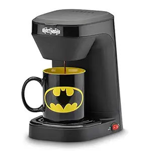 DC Dcb-123CN Batman Single Serve Coffee Maker, Black/Yellow