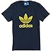 adidas Originals Men's Trefoil Tee, X-Large, Blue Oxford