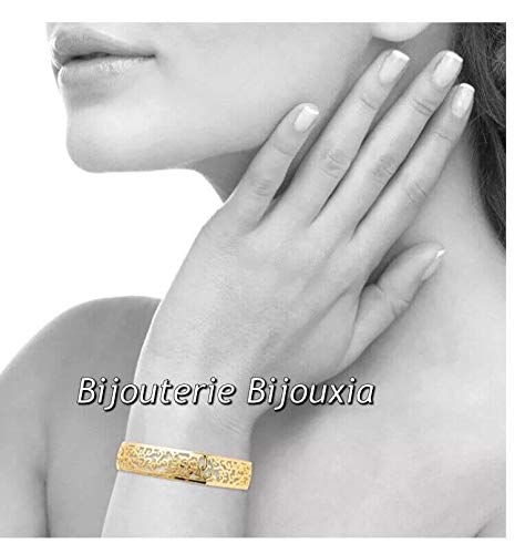 Bracciale a cerchio aperto, placcato oro 18 carati, 750/1000