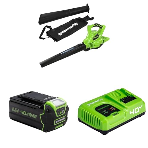 Greenworks 40V Akku Laubsauger/Laubbläser mit bürstenlosem...