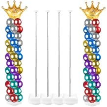 Voircoloria Balloon Column Stand Kit Set of 4, Adjustable Balloon Arch Stand Tower Kit Pillar for Gender Reveal Baby Shower Birthday Wedding Celebration Party Decorations