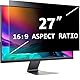 DBDDZD Einfach Abnehmbarer Computer-Sichtschutzfilter, kompatibler iMac-Monitor, rahmenloser Monitor, Seitenverhältnis 27 Inch 16:9, Anti-Glare Blue Light Privacy Shield