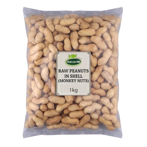 Raw Peanuts in Shell (Monkey Nuts) 1kg for Wild Birds Squirrel Food for Garden Birds by Hatton Hill
