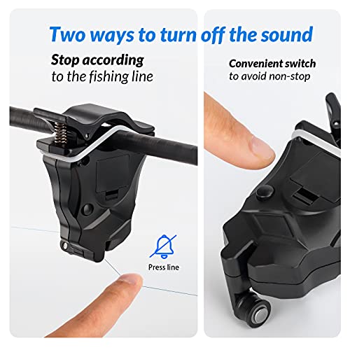 Qualyqualy Fishing Bite Alarm, 3Pcs Led Light Fishing Bite Alarms Bell Electronic Indicator Sound Sensitive Dual Alert Fishing Bells Clip On Fishing Rod Alarm, Daytime/Night Carp Fishing Outdoor #TOP3