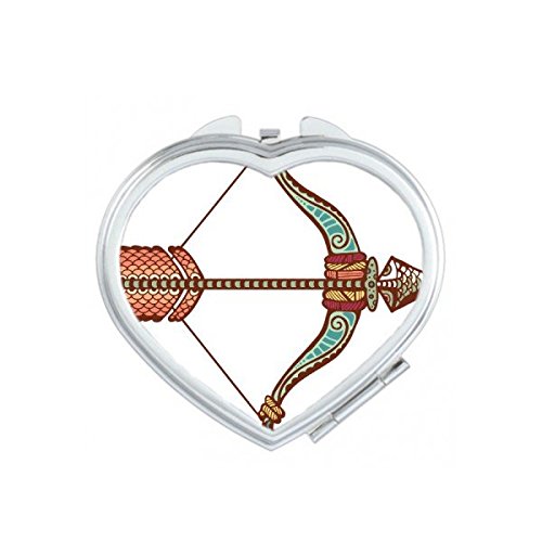 Miroir compact Sagittaire portable avec double face pour maquillage de précision