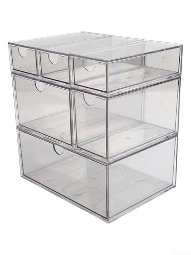 Caja organizadora transparente para ordenar el material escolar y de oficina en el hogar 6