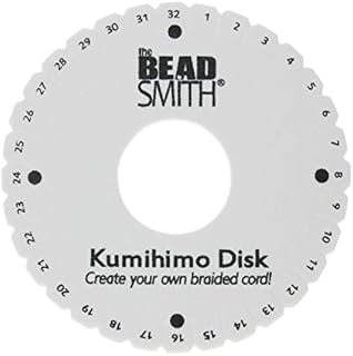 The Beadsmith Round Kumihimo Disk, 6 inch Diameter, 3/8" Dense Foam, Jewelry Tools for Braiding, 1 disks
