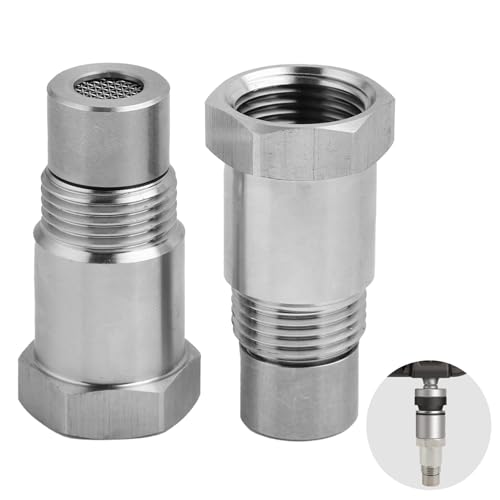 2 Piezas Extensor de Sensor de Oxígeno, Adaptador de Sondas Lambda, Adaptador Sondas Lambda de Oxígeno O2, Eliminador del Sistema de Escape, adecuado para Sensor de oxígeno de coche M18x1.5mm, 45mm