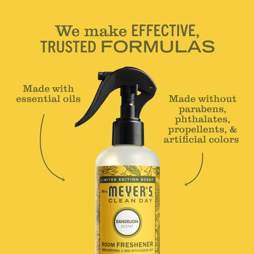 Mrs. Meyer's Clean Day Room Freshener, Dandelion Scent, 8 Ounce Non-Aerosol Spray Bottle - Image 6
