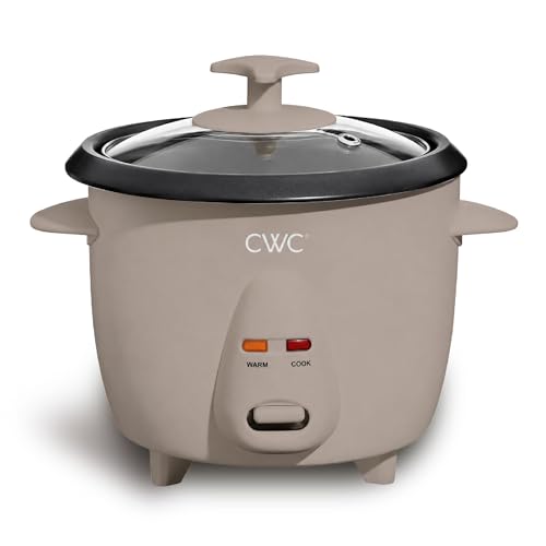 Image of COOK WITH COLOR 6 Cup Rice Cooker 300W - Effortless Cooking and Perfectly, Cooks 3 Cups of Raw Rice for 6 Cups of Cooked Rice, Warm Grey