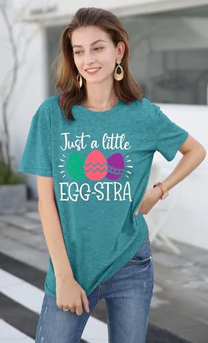 Image of Women Happy Easter T Shirt Bunny Rabbit Graphic T-Shirt Funny Letter Printed Shirts Short Sleeve Tops