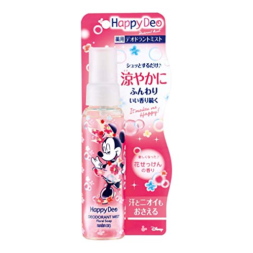ハッピーデオ デオドラントミスト 花せっけん × 9個セット