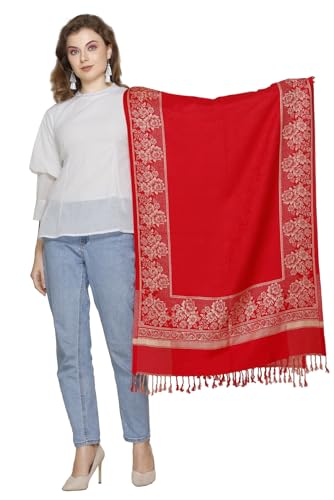 Image of KRITI Paisley Design Woollen Beige Color Shawl For Women