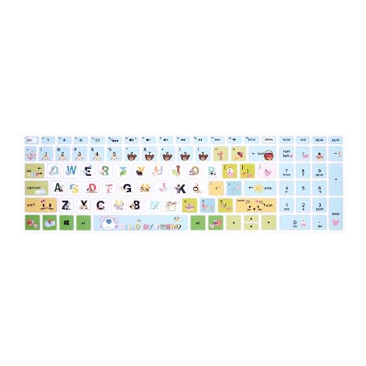 HRH Keyboard Cover for HP Envy x360 15.6" Series /2020 2019 Pavilion 15/Pavilion x360 15.6" Series/Envy 17 17.3" Series/Laptop 15t 17t 17-ca0011nr 17-by0040nr,Cartoon Animal World