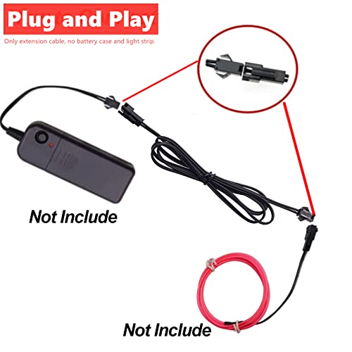 NWpangu 2-Pin Male to Female Wire Extension Cord Light Connection Cable Kit for Neon Strip Underglow Rock Light 1M-5PCS - Image 3
