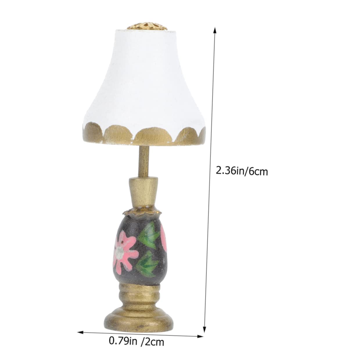 Kisangel Delicate Miniature Lamp Models 2pcs Mini Table Lamps for Dollhouse Decor Unique Home Adornments