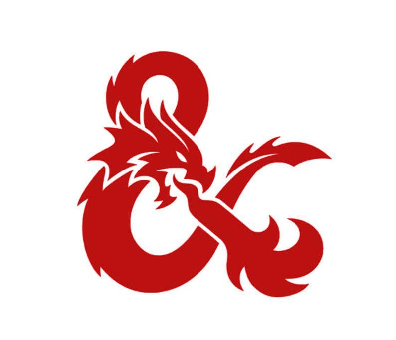 AC Designs D&D Dungeons and Dragons Silhouette Dye Cut Decal Vinyl Sticker Auto Car Truck Wall Laptop 5.5inch Tall - Red Color 6 Inches