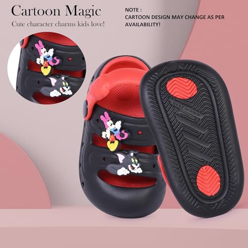 Image of GLJ Kids Comfort Clogs Sandals For Boy And Girl, 1 to 4 Years, Two-Strap Design, Easy To Wear Slip On, Dust and Waterproof, 7101